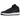 Nike Air Force 1 Mid Stussy Black White sneakers i vinklet visning med sort læderoverdel og hvid swoosh logo
