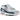 Nike Air Max 90 Pink Foam Armory Navy sneakers i sidoprofil med hvid overdel, rosa og mørkeblå detaljer samt synlig Air unit i sålen