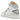 Air Jordan 1 Mid SE Craft Inside Out White Grey sneakers i vinkelvisning med hvide og grå læderpaneler samt synlige syninger