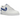 Nike Air Force 1 Low '07 FM Cut Out Swoosh White Game Royal sneakers i sideprofil med hvid overdel og blå detaljer