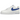 Nike Air Force 1 Low '07 FM Cut Out Swoosh White Game Royal sneakers i sideprofil med hvid overdel og blåt swoosh-logo