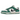 Nike Dunk Low SE Lottery Pack Malachite Green sneakers i vinkelvisning med hvid læderoverdel, grøn swoosh og gummisål