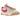 Nike Air Dunk Jumbo Ultraman sneakers i et vinklet udsnit med rød læderoverdel, hvide detaljer og synlige snørebånd