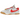 Nike Air Dunk Jumbo Ultraman sneakers i vinkelret visning med hvid overdel, røde overlays og synlige hvide snørebånd