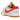 Nike Air Dunk Jumbo Ultraman sneakers i vinklet visning med rød og sølv læderoverdel, hvide snørebånd og chunky gummisål