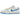 Nike Dunk Low Retro Photo Blue sneakers i sideprofil med hvid læderoverdel, blådetaljer, snørebånd og flad gummisål