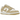 Nike Dunk Low Team Gold sneakers i sideprofil med hvid læderoverdel, gyldne overlays, klassiske snørebånd og flad gummisål