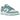 Nike Dunk Low Denim Turquoise sneakers i sideprofil med hvid læderoverdel, turkis denim og snørebånd
