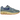 Nike Air Max 1 PRM Dirty Denim sneakers i en vinkel med vasket denim overdel, hvid mellemsål og synlig Air enhed i hælen