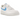 Nike Air Force 1 Low '07 White University Blue sneakers i sideprofil med hvid læderoverdel og lyseblå detaljer