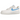 Nike Air Force 1 Low '07 White University Blue sneakers i sideprofil med hvid læderoverdel og lyseblå detaljer samt snørebånd