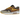 Nike Air Max 1 PRM Duck Pecan Yellow Ochre sneakers i vinklet profil med brun overdel, orange swoosh og synlig Air unit i sålen