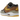 Nike Air Max 1 PRM Duck Pecan Yellow Ochre sneakers i vinklet profil medbrune og gule nuancer samt synlig Air unit i sålen