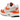 Nike Air Max 1 87 Safety Orange sneakers i sideprofil med hvid mesh, grå læderdetaljer og orange swoosh samt synlig Air enhed