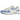 Nike Air Max 1 Royal Pulse sneakers i sideprofil med hvid overdel, blå accenter, snørebånd og synlig Air enhed