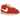 Nike Cortez Picante Red sneakers i sideprofil med rød Læderoverdel, hvid swoosh og hvid mellemsål med stribe
