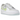 Nike Air Force 1 Low Shadow White Lemon Twist sneakers i en vinkel med hvid læderoverdel og gule og grå detaljer på siden