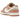 Nike Dunk Low PRM Red Stardust sneakers i vinklet visning med lyserød læderoverdel og hvid mellemsål