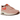 Nike Air Max 1 Corduroy Coral Stardust sneakers i sideprofil med lyserød fløjlsoverdel og hvid mellemsål med synlig enhed