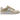 Nike Dunk Low Desert Khaki sneakers i vinkelret visning med beige overdel i læder, perforeret tåboks og klassiske snørebånd