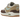 Nike Air Max 1 Crepe Brown sneakers i vinkelret visning med brun overdel, ruskind og hvid mellemsål med synlig Air unit
