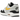 Nike Air Max 1 White University Gold sneakers i sideprofil med hvid overdel, gule detaljer, snørebånd og synlig Air unit i sålen