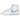 Nike Blazer Mid 77 Blue Gingham sneakers i sideprofil med hvid læderoverdel, blåt gingham-mønster og klassisk swoosh-logo