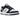 Nike Dunk Low Summit White Midnight Navy sneakers i sideprofil med hvid læderoverdel, mørkeblå overlays og snørebånd