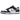 Nike Dunk Low Summit White Midnight Navy sneakers i sideprofil med hvid læderoverdel, mørkeblå swoosh og flade snørebånd
