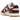 Nike Dunk Low LX Dark Team Red Croc sneakers i vinklet visning med mørkerøde kriblede læderdetaljer og hvid mellemsål