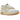 Nike Air Max 1 Crepe Light Bone sneakers i vinkelret visning med lysegrå overdel i ruskind, cremefarvet mellemsål og synlig Air enhed