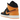 Air Jordan 1 Mid Fat Tongue Black Orange sneakers i vinklet profil med sort læder og orange detaljer samt snørebånd