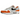 Nike Air Max 1 Monarch sneakers i vinkelvisning med hvid mesh, orange læderdetaljer, ikonisk swoosh og synlig Air enhed i sålen