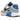 Nike Air Max 90 Pure Platinum Photo Blue sneakers i vinklet visning med hvid overdel, lyseblå detaljer og synlig Air enhed