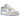 Nike Dunk Low Athletic Department University Blue sneakers i sideprofil med hvid læderoverdel, blå detaljer og klassisk gummisål
