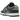 Nike Dunk Low Black Cool Grey Volt Mini Swoosh sneakers i vinkelvisning med sort og grå overdel samt neongul detalje