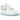 Nike Air Force 1 Low '07 White Aquarius Blue sneakers i sideprofil med hvid læderoverdel og blå swoosh-detaljer