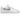 Nike Air Force 1 Low White Rainbow Lace Swoosh sneakers i sideprofil med hvid læderoverdel, regnbuefarvede snørebånd og flerfarvet swoosh