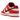 Nike Dunk Low Valentines Day (2024) sneakers i et vinklet udsnit med rød- og hvidfarvet læderoverdel samt snørebånd