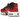 Nike Air Max Plus University Red White Black sneakers i vinkelret visning med rød mesh overdel, sorte detaljer og hvid mellemsål