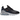 Nike Air Max 270 Black Thunder Blue Dark Pony sneakers i vinkelret udsyn med sort mesh overdel og blå Air enhed i hælen