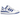 Adidas Forum Low White Royal Blue sneakers i sideprofil med hvid læderoverdel, kongeblå detaljer, snørebånd og flad gummisål