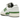 Adidas Forum 84 Low Crew Green sneakers i vinkelret visning med hvid og grøn læderoverdel, snørebånd og flad gummisål