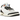 Air Jordan 3 Retro Quai 54 sneakers i vinklet visning med hvid overdel, læderdetaljer, røde og gule accentfarver samt synlig Air-enhed