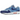 Nike Air Max 1 Psychic Blue sneakers i vinkelret visning med blå ruskind og hvid mesh overdel samt synlig Air enhed