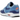 Nike Air Max 1 Psychic Blue sneakers i vinkelvisning med blå ruskind og hvid mesh overdel samt synlig Air unit i sålen
