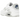Nike Air Max 90 Team White Royal sneakers i sideprofil med hvid overdel, kongeblå detaljer, snørebånd og synlig Air unit i sålen