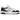 New Balance 550 White Black Rain Cloud sneakers i sideprofil med hvid læderoverdel, sorte detaljer og grå rusindsats ved tåen