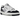 New Balance 550 White Black Rain Cloud sneakers i vinkelret visning med hvid overdel, sorte detaljer og grå ruskind