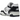 New Balance 550 White Black Rain Cloud sneakers i sideprofil med hvid og sort læderoverdel samt klassisk snøring